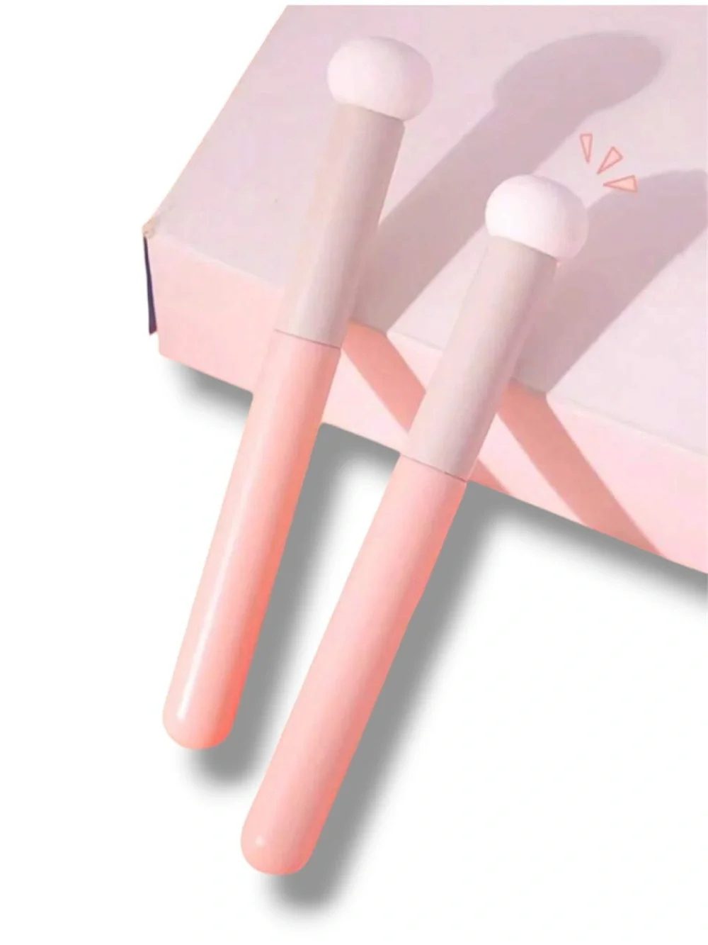 SHEIN 2 pc Light Pink Concealer Makeup Sponge Sticks